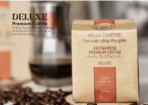 Café Molido Hello 5 Coffee Deluxe, Mezcla Premium de Arábica y Robusta Vietnamita, 250g para Espresso, Vida Útil de 18 Meses - Product Image 1