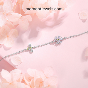 925 Sterling <b>Silver</b> Daisy Flower Link <b>Bracelet</b> <b>Adjustable</b> Chain <b>Bracelet</b> for Women Gift Party Jewelry - Product Image 6