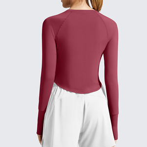 Nueva Camiseta de Yoga para Mujer, Manga Larga, Ajustada, Transpirable, Material Suave y Elástico, Estilo Casual para Calle - Product Image 2