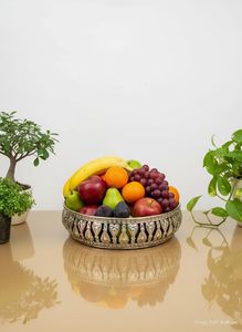 ชุดภาชนะใส่อาหารลายวัวพิชไว 2 ใบ พร้อมถาดโลหะสำหรับเสิร์ฟขนมขบเคี้ยวและผลไม้อบแห้ง ดีไซน์หรูหรา เหมาะสำหรับงานแต่งงาน - Product Image 4