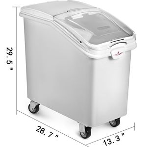 Contenitori per Farina da 21 Galloni per Cucine di Ristoranti, Adatti agli Alimenti, con Ruote - Product Image 6