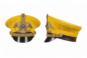Classic Uniform Visor Cap Structured Peak <b>Hat</b> Custom Design Hand Made Comfortable Staff Headwear for Business Uniform Caps - Product Image 2