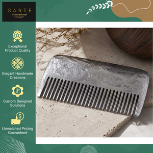 Última Llegada de Stock: Peine de Metal Grabado Personalizado de Calidad Estándar para Peinado, Ideal para Compradores al por Mayor a Bajo Costo - Product Image 6