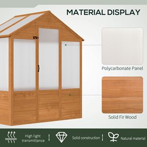 Serra in Policarbonato 6FT X 4FT X 7FT, Kit Serra per Hobby con Porta Bloccabile, Resistente al Vento Livello 5, Materiale in Vetro PE - Product Image 4