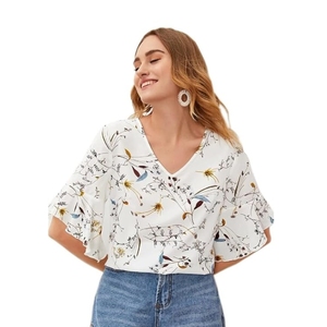 Camisa de playa de verano para mujer, con botones, ligera, informal, holgada, para vacaciones - Product Image 1