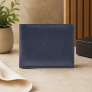 กระเป๋าสตางค์ผู้ชายหนังแท้พรีเมียมพร้อมช่องใส่เหรียญและระบบป้องกัน RFID กระเป๋าสตางค์ผู้ชายแบบพับสองตอนหนังสีน้ำตาลพร้อมช่องใส่บัตร - Product Image 1