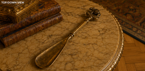 Luxury Vintage Brass Shoehorn with Decorative Horse Handle Metal Shoe Horn for Home Hotel Gift Collection - Product Image 1