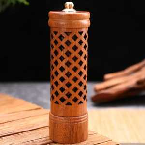Hand-Made Sandalwood Incense <b>Burner</b> With Lattice Design Aromatic Diffuser All-Season Use Home Fragrance Diffuser Incense Holder - Product Image 4