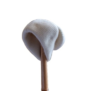 Gorro de Mohair de Invierno para Mujer, Gorro de Punto con Pompón, Suave, Color Azul Claro - Product Image 4