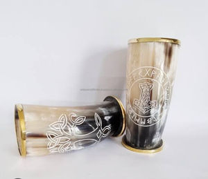 Vaso de Cuerno de Búfalo Pulido de Primera Calidad, Hecho a Mano, para Jugo y Bebidas Frías - Product Image 2