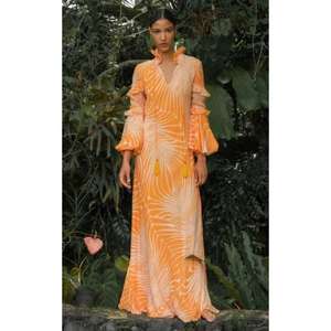 Vestido Largo Maxi Hecho a Mano 100% Algodón, Estilo Verano, para Mujer, Color Sólido, Casual, Ecológico, Transpirable, Antiarrugas - Product Image 1