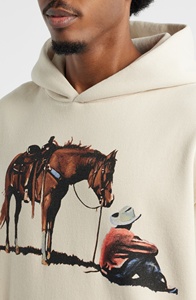 เสื้อฮู้ดดี้ผู้ชายสไตล์สตรีทแวร์ ผ้าฝ้ายพรีเมียม ทรงโอเวอร์ไซส์ - Product Image 4