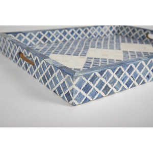 Bandeja para servir con incrustaciones de hueso de madera MDF de alta calidad hecha a mano para cocina o restaurante para uso en mesa WONDER OVERSEAS - Product Image 5