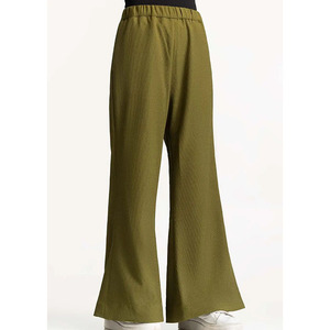 2026 Best Sale High Stretchable Elastic Waist <b>Bell</b> Bottom Flare Pants Flat Front Style Stacked Flared Trouser For Women - Product Image 4