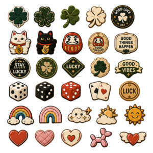 Lucky Theme Iron-On Patches With Star Moon <b>Cat</b> Horseshoe Symbols For Garment Decoration - Product Image 3