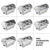 Yurtrain Hochwertiges elektrisches Chafing Dish Set aus Edelstahl Buffet Food Warmer Ausrüstung für Restaurant & Party