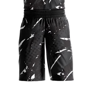 Conjunto de Camiseta de Baloncesto Sublimada Personalizada en Blanco y Negro, Estampado Splatter, Sin Mangas, Ajuste Atlético, Unisex para Adultos, Malla Transpirable - Product Image 5