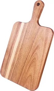 Planche à découper en bois d'acacia Rehman Craft RC009 avec poignée en forme d'oreilles de lapin, épaisseur 1,5 cm, passe au lave-vaisselle, écologique et durable - Product Image 3