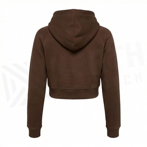 Custom Womens Poly Cotton Fleece Pullover <b>Y2K</b> Puff Print Embroidery Cropped Hoodie Sweatshirt Premium Apparel Fashion - Product Image 2