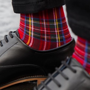 Wool <b>Knee</b> <b>High</b> Scottish Kilt Hose <b>Socks</b> Made in Pakistan for Performance Highland Dress and Parade Use - Product Image 4