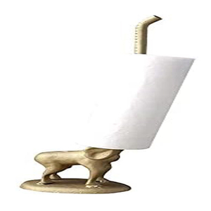 Casted Iron <b>Paper</b> Towel Holder, Metal Toilet or <b>Kitchen</b> <b>Paper</b> Holder for Floor or Countertop, Elephant Design Roll Holders - Product Image 1