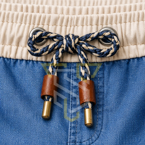 Shorts de baño azules para hombre, cintura media, con cordón ajustable, cintura elástica, franja lateral, tela transpirable informal. - Product Image 6
