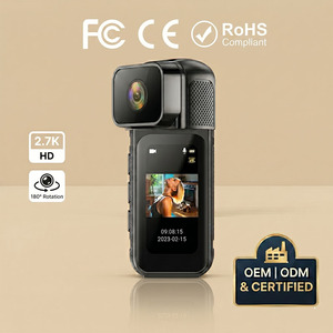 Mini caméra de casque S80 à objectif plat, caméra d'action portable 2.7K avec base magnétique pivotante à 180 degrés - Product Image 1