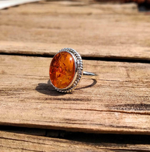 Bijoux en ambre baltique naturel fait main, argent sterling 925, pierres précieuses, magnifique cadeau pour femme, bague de promesse - Product Image 3