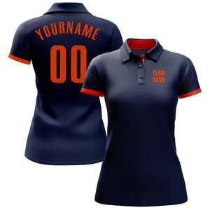 Polo personnalisé pour homme bleu marine à manches courtes, impression par transfert thermique, respirant, tricoté, design uni, nom de l'équipe, logo au dos - Product Image 3