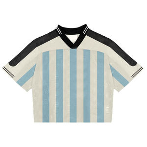 Maillot de football américain pour homme, col en V, manches courtes, respirant, en maille polyester, coupe régulière pour adulte, toutes saisons, grande taille, UPF 50 - Product Image 2