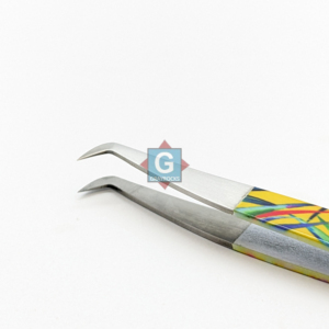 Pinzas de Precisión para Pestañas de Acero Inoxidable de Alta Calidad, Punta Suave, Diseño Curvo, Mango Colorido, Herramienta de Maquillaje para Extensión de Pestañas Postizas - Product Image 2