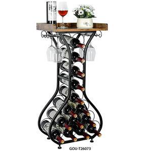 Porte-bouteilles rectangulaire en métal - Product Image 2