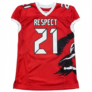 Maillots de football américain personnalisés avec nom et numéro, uniformes d'équipe, style professionnel, respirants, avec broderie en twill. - Product Image 1