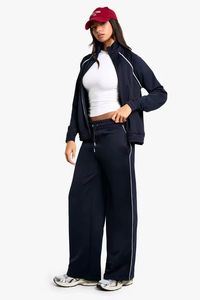 Pantalon large pour femme en toile de coton, coupe droite, taille haute, ample, longueur intégrale, style vintage, haute qualité, imperméable, hiver - Product Image 3