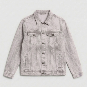 เสื้อแจ็คเก็ตยีนส์ผ้าฝ้ายสีน้ำเงินสำหรับผู้หญิงไซส์ใหญ่ ระบายอากาศได้ดี ผลิตตามสั่ง แขนยาว รับผลิตเสื้อผ้าแฟชั่นแบบ OEM - Product Image 2