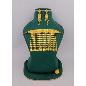 Gold Plated Micro Forming Necklaces <b>Wedding</b> & Traditional Jewelry Set <b>Gift</b> for Women Copper & Brass Martasha - Product Image 3