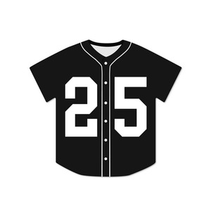 Camiseta de Béisbol Sublimada Personalizada, Unisex, con Botones, Diseño Rojo y Negro, Uniforme de Equipo, Manga Corta, Transpirable, Cuello en V, Correa Elástica - Product Image 2