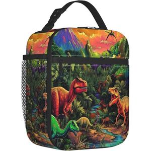 Borsa termica riutilizzabile per il pranzo con dinosauro, borsa termica isolata per lavoro, viaggi, picnic, escursionismo, uomini e donne - Product Image 1