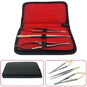 Dental Surgical Instruments Set 3pcs Stainless Steel Tweezers <b>Needle</b> Holder Orthodontic Tools Kit Manual Precision Instrument - Product Image 1