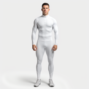 เสื้อผ้าออกกำลังกายแขนยาวพิมพ์ลายตามสั่งสำหรับผู้ชาย บริการ OEM เสื้อรัดรูปแห้งเร็วแบบระเหิดสีสำหรับผู้ชาย ขายส่ง OEM - Product Image 2