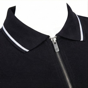 Camisetas Polo de Manga Corta con Cierre de Cremallera para Hombre, con Bolsillo, Casuales, con Cuello, de Algodón Puro, Tallas Grandes - Product Image 4
