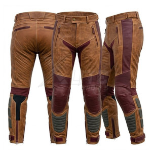 Pantalones de Motocicleta de Cuero Transpirable con Costuras Resistentes y Diseño de Seguridad, Sensación Suave, Unisex, para Todas las Estaciones, Estándar de Exportación - Product Image 6