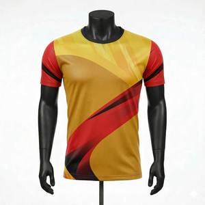 T-shirt pour homme en coton 100% avec logo personnalisé, séchage rapide, imprimé par sublimation, col rond, manches courtes, pour la course à pied, l'entraînement physique et le sport - Product Image 1