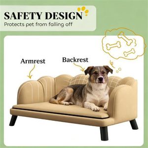 Divano per Cani Strutturalmente Stabile con Quattro Gambe in Legno, Arredo Essenziale per Animali Domestici - Product Image 3