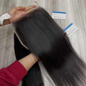 Article indispensable : Fermeture en dentelle HD, extensions de cheveux, aspect naturel suisse, différentes tailles, 100% cheveux humains vietnamiens, cheveux bruts, fournisseur de cheveux - Product Image 2