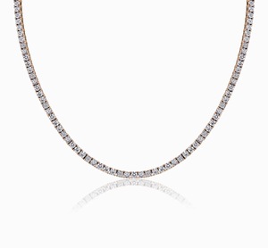 KIVORA Moissanite Tennis Necklace Round Brilliant Cut 925 Silver <b>Box</b> Chain Unisex Luxury Jewelry IGI Certified Gift for <b>Wedding</b> - Product Image 4