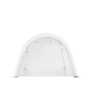 12FT X 30FT Heavy Duty Truck <b>Canopy</b> Rounded <b>Roof</b> with 11 OZ PE Fabric Cover and Galvanized Steel Frame Front Roll Door - Product Image 5