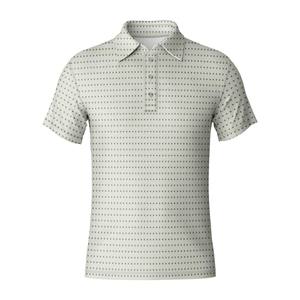 Polo pour homme à imprimé géométrique bordeaux, manches courtes, décontracté, respirant, tricoté, vêtements de sport - Product Image 4