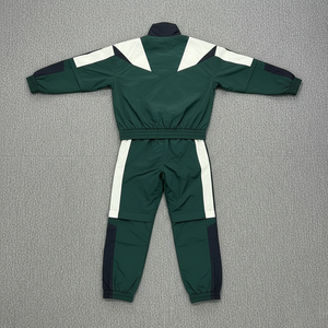 Ensemble de survêtement sportif pour homme Yourbrand, vert, blanc, marine, 100% coton respirant, col montant, vêtements de jogging d'hiver - Product Image 6