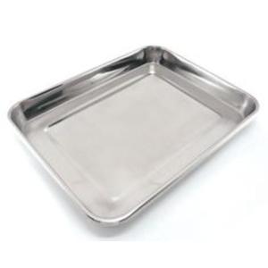 Plateau de service rectangulaire en acier inoxydable, adapté pour la restauration, les hôtels, les buffets, les dîners, les fêtes, les mariages et les événements. - Product Image 1
